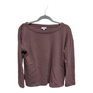 J. Jill PureJill Mauve Purple Long Sleeve Cotton Blend Size Small Sweatshirt